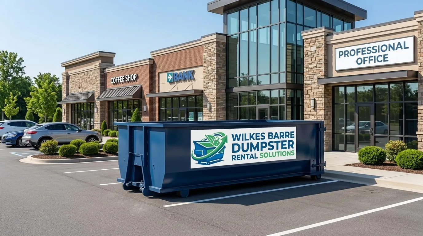 Dumpster rental in Scranton, PA Roll-off dumpster rental delivered to a Scranton, PA property by Wilkes Barre Dumpster Rental Solutions